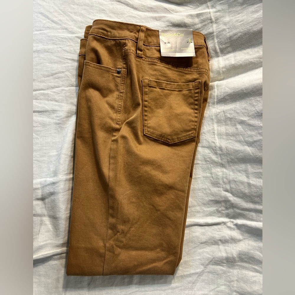 High rise slimmed pocket straight leg jeans - Picture 4 of 13